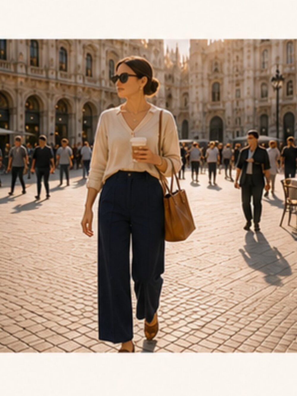 Eileen Fisher Navy Relaxed Straight Quiet Luxury Minimalist Pants - Picture 3 of 7